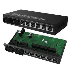 2 Fiber 4 Ethernet Port 100M SC Fiber Optic Transceiver Single Fiber 2SC 6RJ45 Fast Ethernet Fiber Optical Transceiver <b>Receiver</b> - Product Image 1