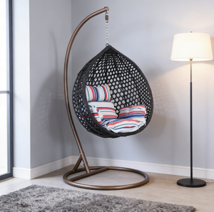 <span class=keywords><strong>Fauteuil</strong></span> <span class=keywords><strong>suspendu</strong></span> d'extérieur en rotin pour jardin, patio, balcon – Balançoire double en forme de panier pour la relaxation (vente en gros) - Product Image 2