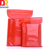 Sacs d'emballage en plastique de sécurité personnalisés noirs et rouges avec fermeture éclair UV et joint de maintien pour literie et parapluies