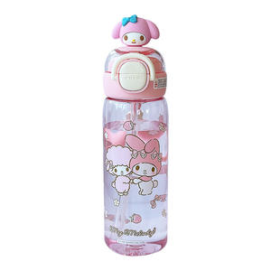 Botella de agua Zuo Mu Cinnamoroll de 500 ml sin BPA con cuerda de transporte para uso escolar de niños - Product Image 2