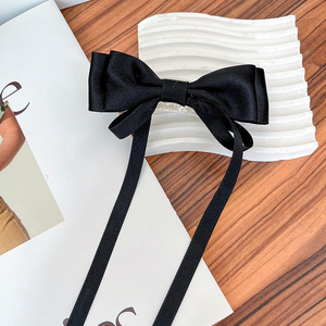 Elegant Ribbon Bow Hair Clips, Advanced Sense Duckbill Clips for Low Ponytail & Half Up Hairstyle - Product Image 5