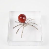 Prix d'usine bon marché, vente en gros de sculptures en cristal naturel, figurine d'araignée en métal, animal en cristal pour la décoration de la maison