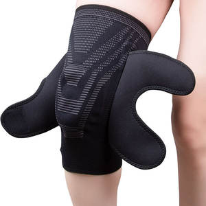 Genouillère de sport à double sangle en silicone respirante pour homme, protection du ménisque, idéale pour l'été et le cyclisme - Product Image 2