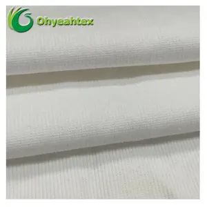Breathable 68% Organic Cotton 28% Bamboo 4% Spandex 2*2 Rib Fabrics For Sports Vest