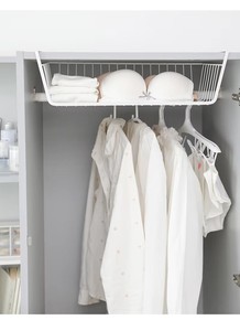 Modern Metal Multi-Purpose Hanging <strong>Wire</strong> <strong>Storage</strong> Holder Non-Folding <strong>Rack</strong> for Behind Doors/<strong>Walls</strong> <strong>Walls</strong> Installation Easy Assembly - Product Image 6