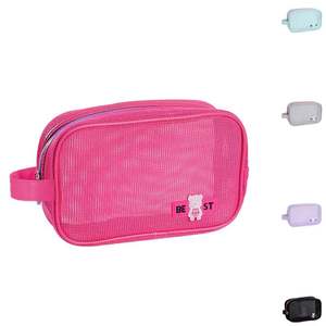 Sac de rangement portable pour voyage d'affaires et sac de maquillage de plage en maille, grande capacité, sensation haut de gamme - Product Image 1