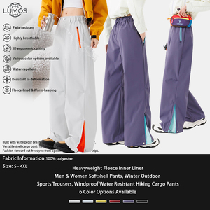 Pantalon <span class=keywords><strong>cargo</strong></span> softshell unisexe pour la randonnée avec doublure polaire amovible, coupe-vent et hydrofuge, pour les sports d'hiver en plein air - Product Image 1