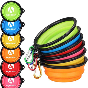 Portatile da viaggio pieghevole in Silicone pieghevole cibo per cani ciotola per cani per cani Best Seller taglia piccola acqua pieghevole garanzia commerciale M/L - Product Image 6