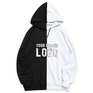 Sweat à capuche homme de haute qualité, style patchwork, coupe ajustée et décontractée, pour le streetwear, le hip-hop, la gym, le jogging et le sport, effet délavé - Product Image 5