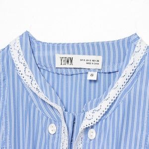PB&ZA Damen 2026 Herbst Neue Mode Lässige Gestreifte Popeline-Spitzenblusen Vintage Langarm Damenhemden Mantel Blusas Schicke Oberteile - Product Image 4