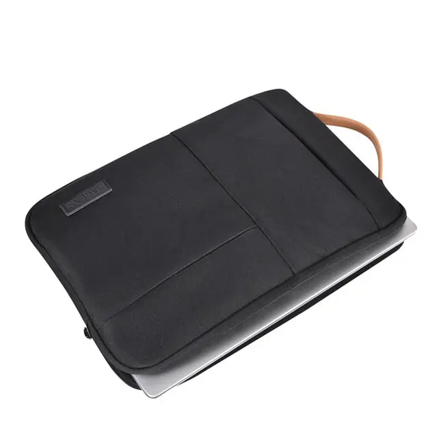protective padded pu computer laptop bag laptop sleeve leather bags office handbag with laptop sleeve