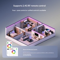Contrôleur LED RGB PWM 3 canaux SP633E, application mobile, télécommande tactile 2.4G et contrôle par boîtier mural 86