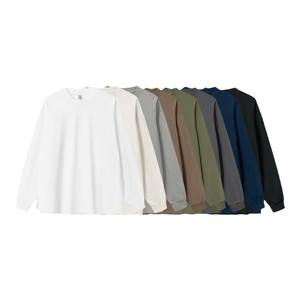 NeverStatic hommes automne coupe ample sport basique <span class=keywords><strong>Salona</strong></span> antibactérien fonctionnel T-Shirt à manches longues 100% coton tricoté blanc - Product Image 5