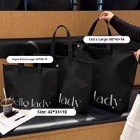 Bolsas de Almacenamiento para el Hogar, Transpirables, Plegables, Biodegradables, de Gran Capacidad, con Cierre Grueso, de Tela No Tejida, con Impresión de Logotipo Personalizado, para Calcetines