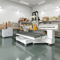 Centro de Mecanizado CNC de 4 Ejes con Sierra Rotativa ATC para Tallado 3D, Fresado Lateral, Puertas de Madera y Muebles