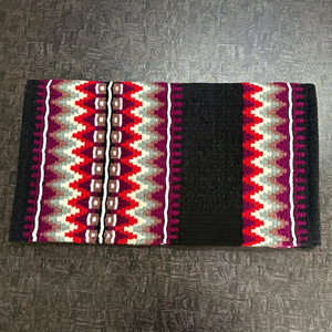 Tapis de selle Western haut de gamme |   Couverture de selle de cheval en laine mélangée tissée à la main, profilée |   Tapis de selle personnalisé en couleur pour l'équitation - Product Image 1