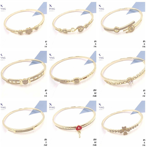 52392 Bán Buôn Đồ trang sức thời trang 24K mạ vàng thời trang <span class=keywords><strong>Bangle</strong></span>, mô hình Brass <span class=keywords><strong>Bangle</strong></span> Vòng đeo tay đồ trang sức cô dâu - Product Image 3