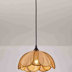 Rattan Art Chandelier Round E27 <b>Led</b> <b>Light</b> Natural Wood Color Single Head Home Decor Zen Style Bedroom Tea Room Pendant <b>Light</b> - Product Image 4