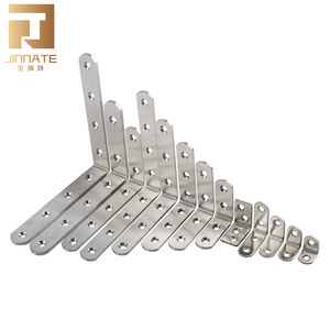 Jinnate Stainless Steel Angle Brackets L-Shaped 90 Degree Furniture Connectors Durable Shelf Support Hardware - Product Image 1