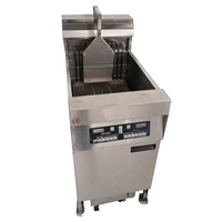 Friteuse Commerciale Électrique/Gaz SURRI pour Frites et Poulet Frit, Panier à Levage Automatique, Acier Inoxydable, Capacité 28L