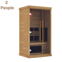 Modern Ahşap İnfrared Sauna Odası Dokunmatik Kontrol Sistemi Kolay Kullanım 1-2 Kişilik 1 Yıl Garantili İç Mekan Kullanımı OEM Marka