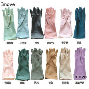 Gants de vaisselle ménagers durables imperméables en <span class=keywords><strong>latex</strong></span> Gants en caoutchouc antidérapants d'épaisseur moyenne pour le <span class=keywords><strong>contact</strong></span> <span class=keywords><strong>alimentaire</strong></span> - Product Image 2