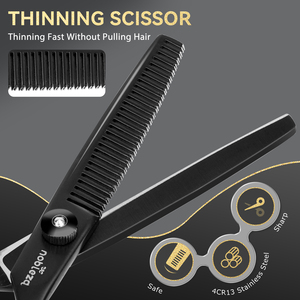 Nobleza professionale 6-in-1 440c 440C taglio capelli tondi forbici per cani per toelettatura e parrucchiere animali - Product Image 2