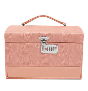 Organizador de Joyas Automático de Gran Capacidad con Diseño de Piel de Serpiente, Personalizado de Fábrica, Portátil, de Cuero PU, Caja de Almacenamiento de Joyas de Viaje - Product Image 4