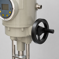 Válvula de Control Eléctrica de Tres Vías con Anulación Manual, de Acero Inoxidable, con Brida, para Gestión de Flujo Industrial, OEM DN50 PN16