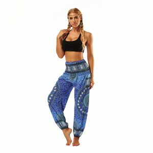 Pantalon de yoga OEM pour femme, taille élastique, coupe ample, style harem, imprimé, longueur cheville, taille mi-haute, décontracté, haute qualité à prix abordable - Product Image 5