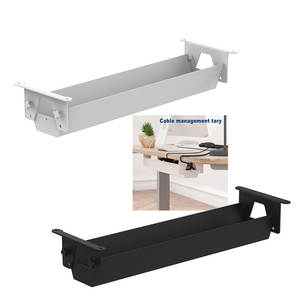 Hauteur électrique réglable en métal sous le cadre du <span class=keywords><strong>bureau</strong></span>, <span class=keywords><strong>plateau</strong></span> de câbles de <span class=keywords><strong>bureau</strong></span>, accessoire gestion des câbles - Product Image 1