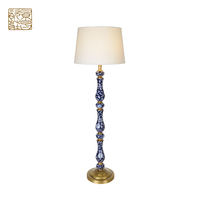 Lampes de table traditionnelles populaires en céramique bleu et blanc, style antique, pour la décoration de mariage et de la maison