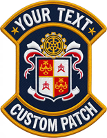 Usine certifiée ISO9001 et BSCI, patch en tissu d'anime de grande taille en or, logo personnalisé brodé, autocollant de marque, broderie à repasser