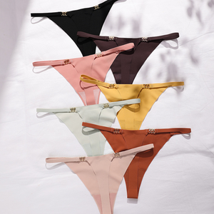 Women Seamless <b>Thong</b> Underwear Sexy Low Rise T-back Panties Breathable Ice Silk G-<b>string</b> Soft Lingerie for Daily & Night Wear - Product Image 4