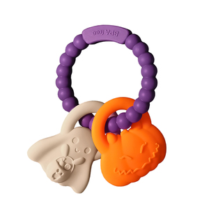 2024 juguetes sensoriales de silicona de grado alimenticio de Halloween <span class=keywords><strong>sonajeros</strong></span> <span class=keywords><strong>y</strong></span> <span class=keywords><strong>mordedores</strong></span> de bebé en forma de girasol para niños de 0 a 12 meses - Product Image 1
