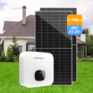 ระบบพลังงานแสงอาทิตย์5KW แบบไฮบริด100KW 10KW 8KW สำหรับบ้านพร้อมแบตเตอรี่ลิเธียมและระบบอินเวอร์เตอร์พลังงานแสงอาทิตย์ - Product Image 1