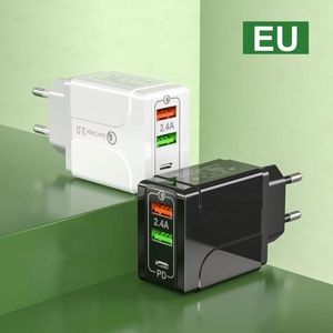 ที่ชาร์จโทรศัพท์อเนกประสงค์ซ็อกเก็ต us/eu QC3.0ชาร์จโทรศัพท์มือถืออย่างรวดเร็วอะแดปเตอร์ชาร์จไฟ Type C สำหรับ iPhone - Product Image 2