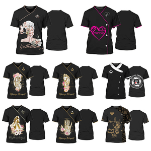 T-Shirt da Barbiere con Kit per la Cura della <span class=keywords><strong>Barba</strong></span>, Design Personalizzato per Parrucchieri e Saloni di Bellezza - Product Image 5