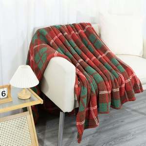 Mantas de forro polar suave, manta a cuadros para sofá cama, manta a cuadros de felpa suave y cálida, ligera - Product Image 3