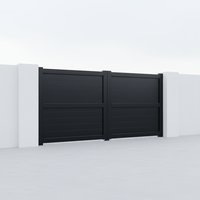 Prix de gros, portail battant en aluminium moderne et durable de 6 pieds pour l'entrée principale de la villa avec mécanisme de glissière électrique