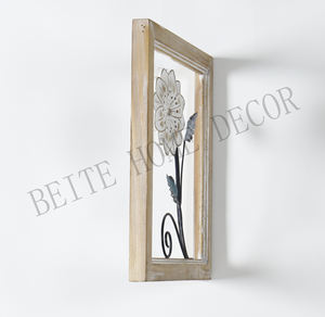 نوعية جيدة ديكور المنزل بالجملة تصميم الحرف اليدوية الجدار الديكور زهرة المعادن جدار الفن - Product Image 3