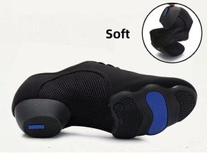 Scarpe da ballo latine nere morbide da donna in gomma Sole moderne Salsa Rumba Jazz sala da ballo scarpe da insegnamento Chacha - Product Image 6