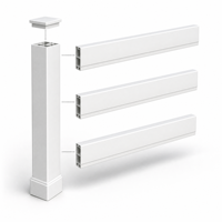 Clôture extérieure en PVC à triple rail facile à monter, non revêtue, pour animaux, jardin, ranch, pâturage, anti-rongeurs, résistante aux UV, Australie