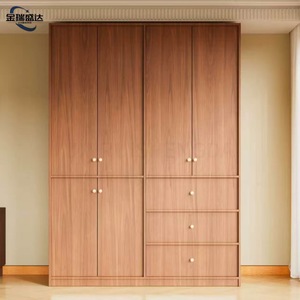 Jinruishengda Nuevo <span class=keywords><strong>Armario</strong></span> Minimalista de Bambú con Puertas Batientes y Cajones, Conjunto de Almacenamiento de Lujo Ligero de Gran Capacidad para Dormitorio - Product Image 4