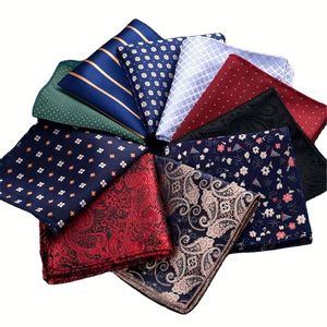 Pochette de costume élégante en polyester tissé de haute qualité à pois floraux 23x23cm pour homme, accessoire décontracté, cadeau - Product Image 1