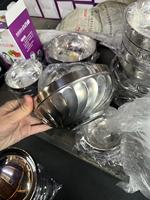 Meilleure Vente Coréen Double Paroi Acier Inoxydable Poli Bol de Service, Bol à Soupe, Bol à Riz et Nouilles pour Enfants