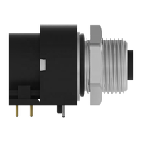 Connecteurs industriels étanches de type 90 pour PCB, les plus vendus, Nian-Yeong M12, codage A, 3 broches mâles, verrouillage frontal, indice de protection IP67, 4A 250V
