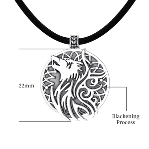 Mythologie nordique Bijoux Protection Talisman <span class=keywords><strong>Norsemen</strong></span> 925 Sterling Silver Viking Wolf Amulette Pendentif Collier pour Hommes - Product Image 6