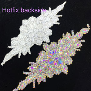 PE001 gümrük parlak el yapımı gelin kristal aplikler elmas suni elmaslı yama elbise için - Product Image 3