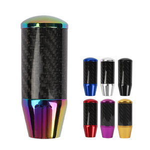 汽车调谐碳素图案换挡铝合金换挡杆碳纤维手动自动系缆杆通用换挡 - Product Image 1